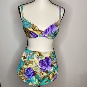 Beach Bay Swimsuit 2 Piece Sarong Swimsuit